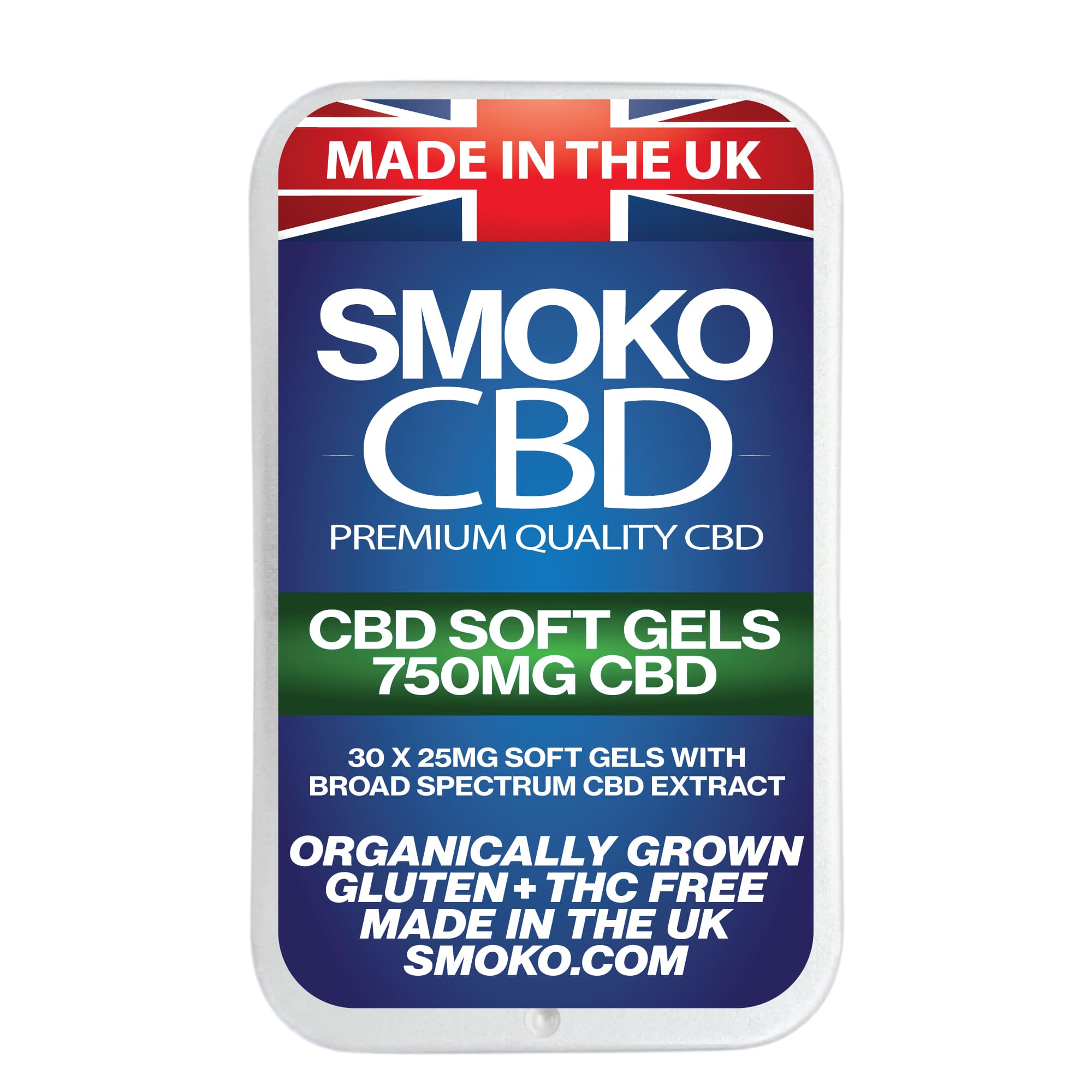 SMOKO CBD Broad Spectrum 750MG Soft Gel Capsules