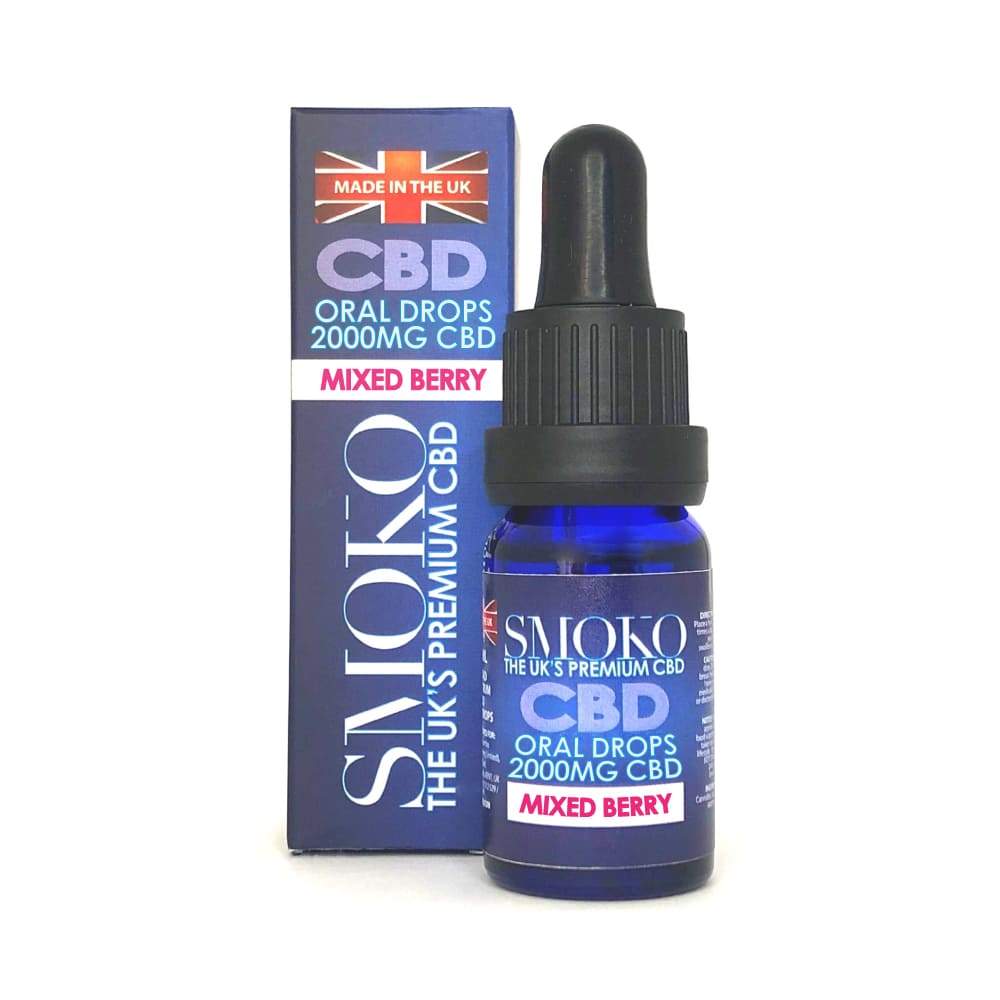SMOKO's Mixed Berry flavour 2000MG CBD Oils are made from the highest quality CBD extract from organically grown cannabis sativa plants
