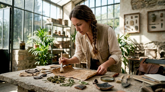 Archaeologist studying ancient cannabis artifacts