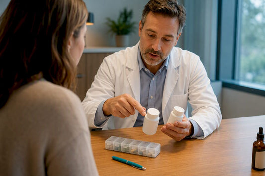 Clinician discussing CBD and warfarin safety