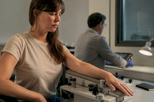 Participant undergoing controlled pain research