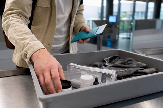 Traveler packing CBD for airport security