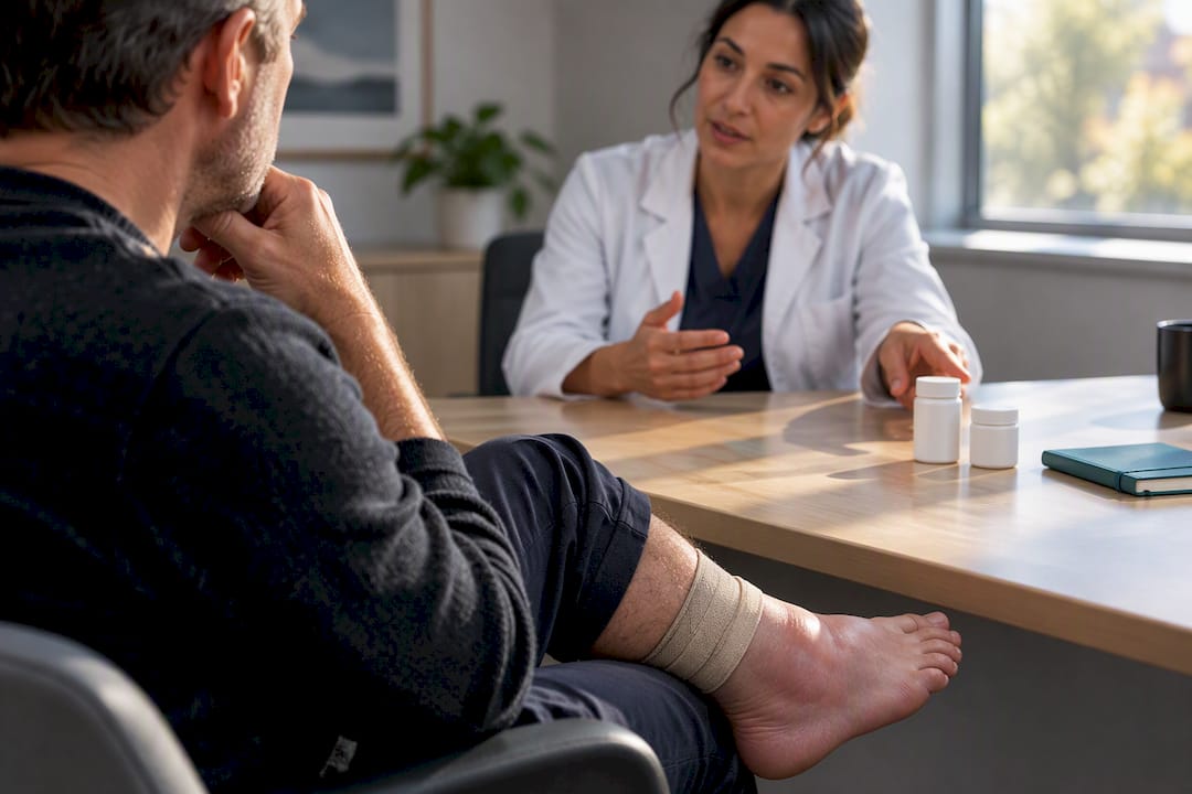 Patient discussing CBD safety with clinician