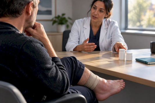 Patient discussing CBD safety with clinician