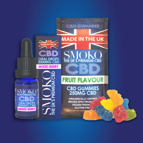 SMOKO CBD Gummy Bears and CBD Tinctures - buy 1 get 1 free offer for new customers