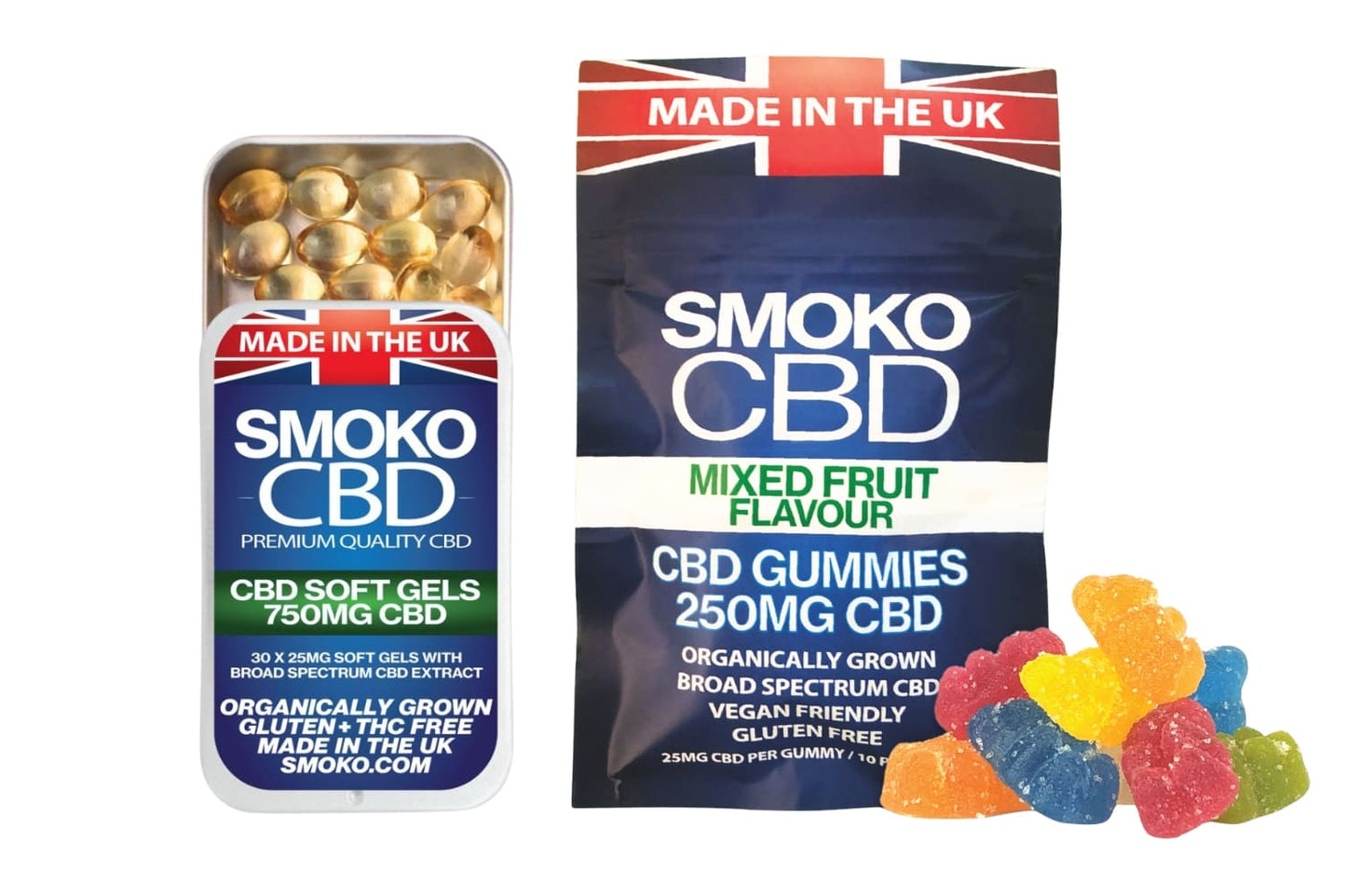 750MG CBD Soft Gels + Pack of CBD Gummies