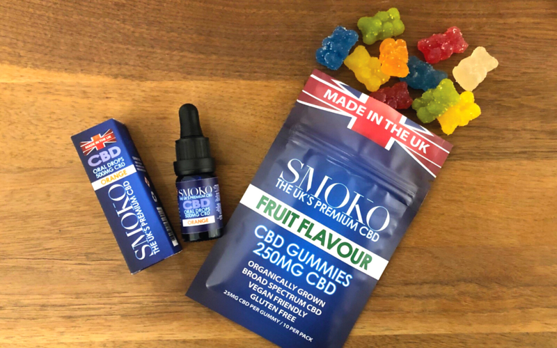 SMOKO CBD Tinctures and CBD Gummy Bears are Made in the UK